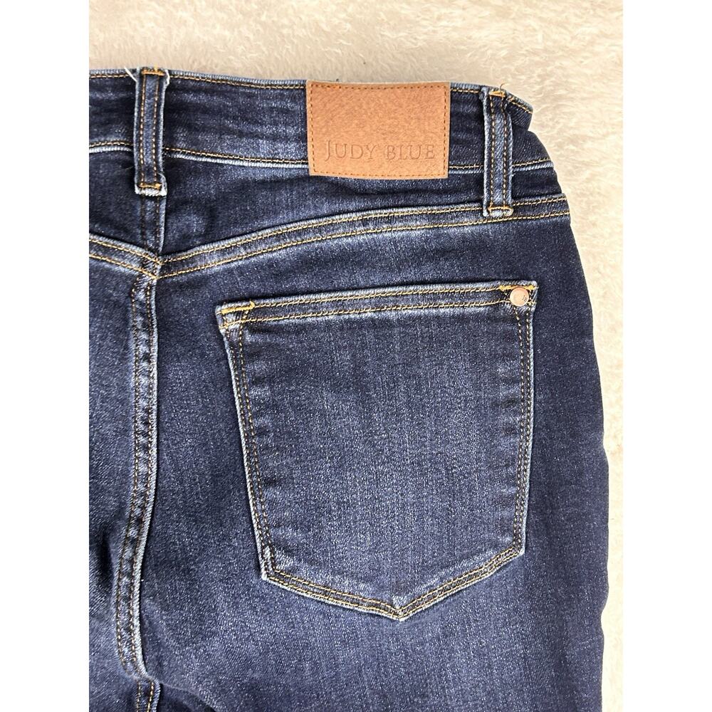 Judy Blue Elsy Whiskered Bootcut Jeans Womens Sz 11/30 Blue Stretch Denim Curvy - Picture 8 of 9